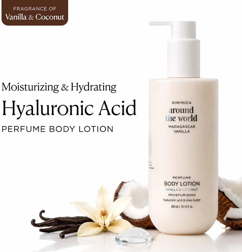 KIMIRICA Madagascar Vanilla Silicone Free Vegan Body Lotion With