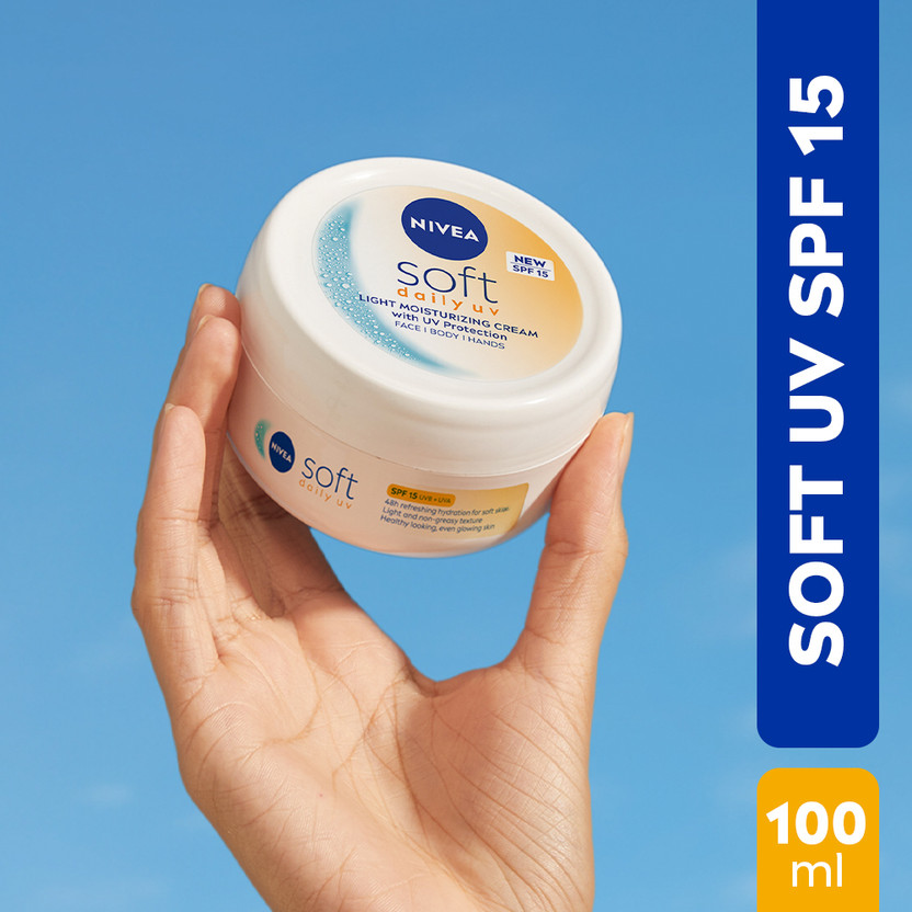 Click to enlarge NIVEA Soft Daily UV Light Moisturizer Cream with SPF-15, Face Han...more