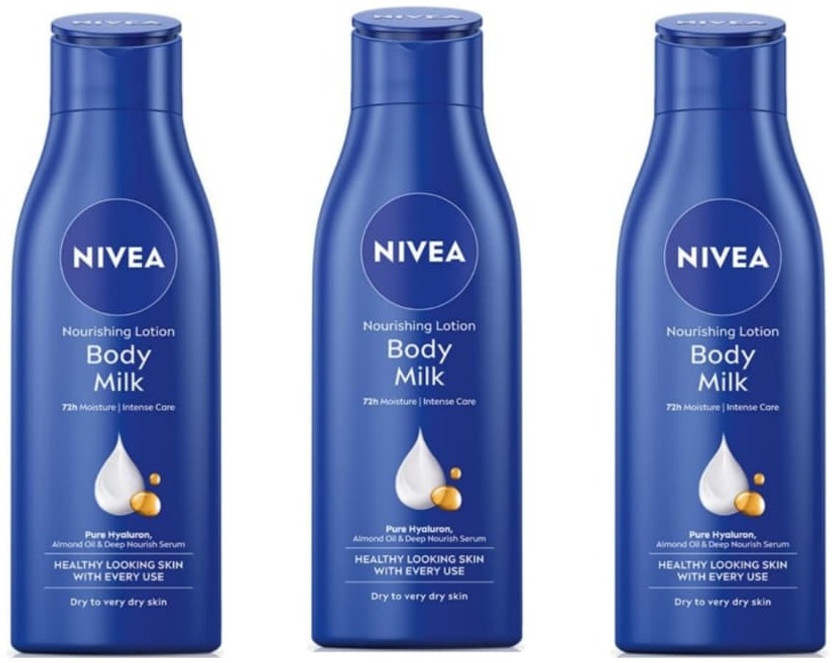 NIVEA Bodymilk 75ml lotion Set of 3