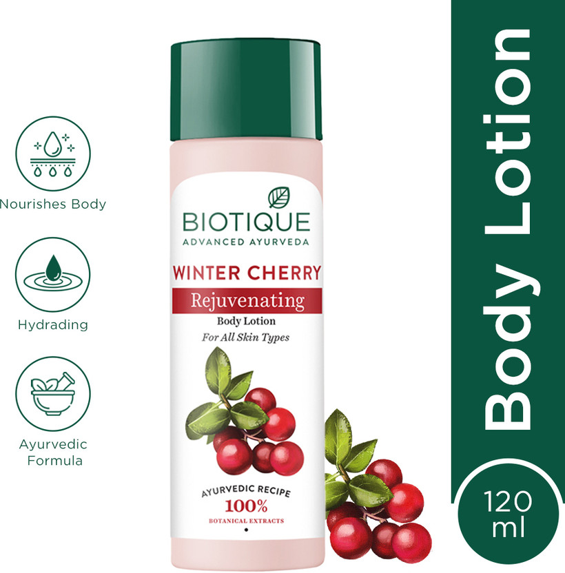 Click to enlarge BIOTIQUE Bio Winter Cherry Rejuvenating Body Nourisher - Price in India, Buy BIOTIQUE Bio Winter Cherry Rejuvenating Body Nourisher Online In India, Reviews, Ratings & Features