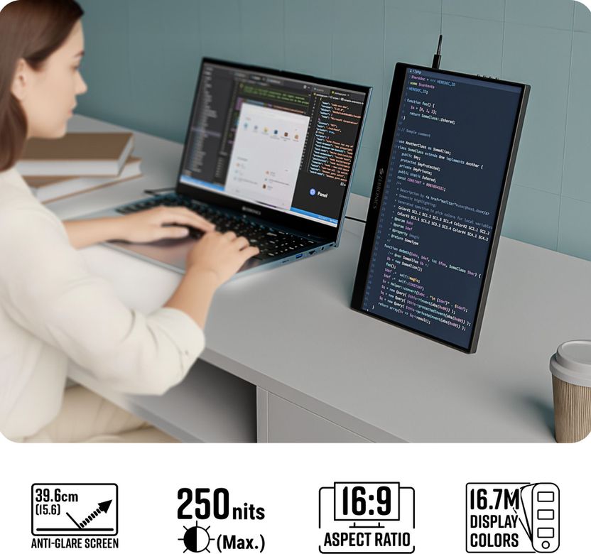 ZEBRONICS Pixigo 16 inch Full HD LED Backlit IPS Panel - Image 3