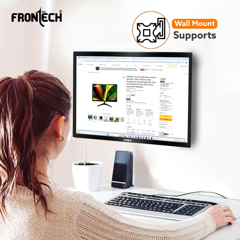 Frontech 50.8 cm (20 inch) HD LED Monitor - Image 3