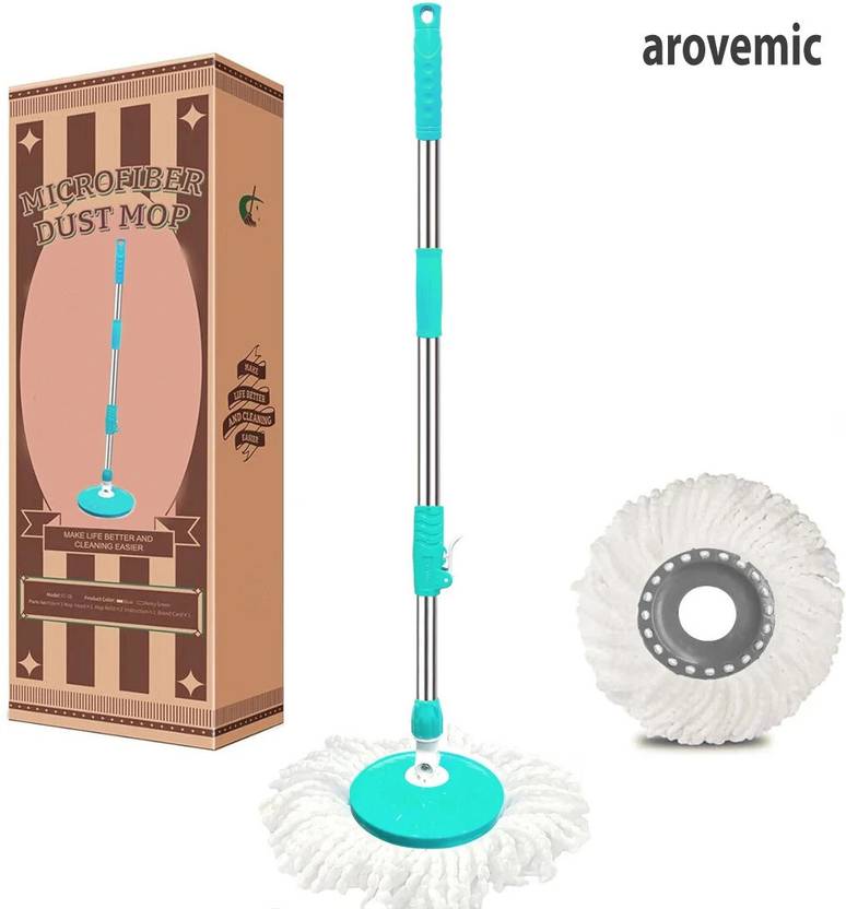 arovemic Ultimate Spin Mop-Rod Wet & Dry Cleaning Mop Pocha String Mop