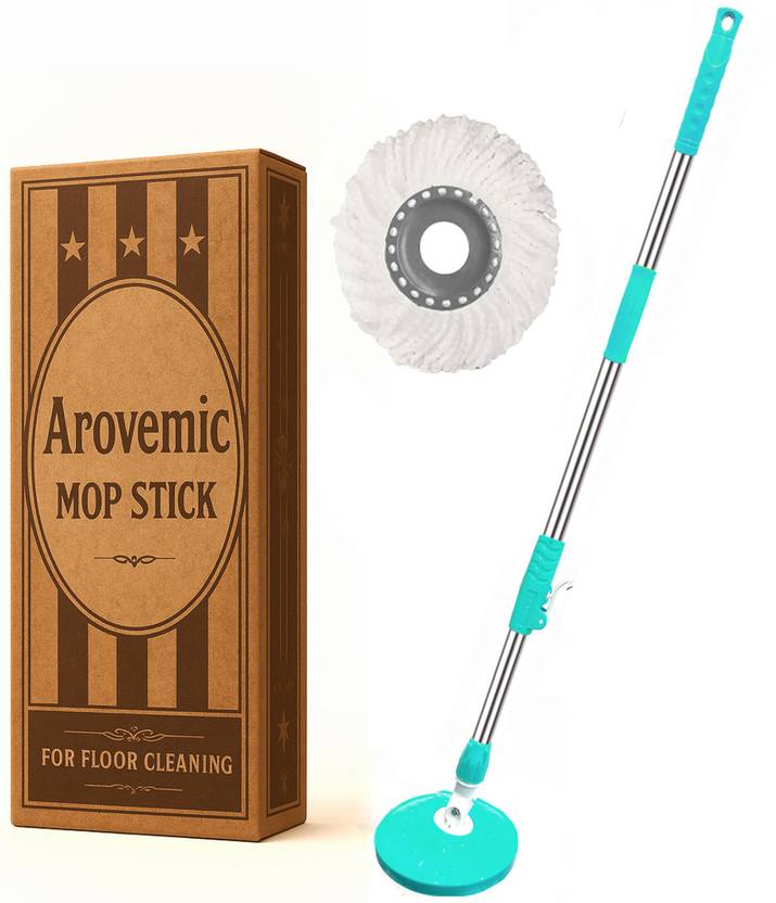 arovemic Mop Rod Handle Stick | Spin Mop Compatible Steel Construction String Mop