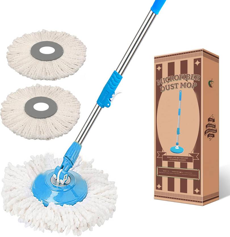 arovemic Clean Floor Cleaner Mop 2 refill Steel Stick Rod Only String Mop