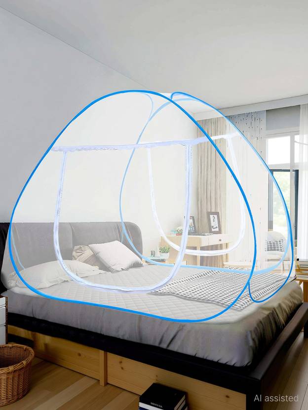 ANIRUDHA Polyester Double Bed King Size Mosquito Net Polyester Washable Adults Mosquito Net