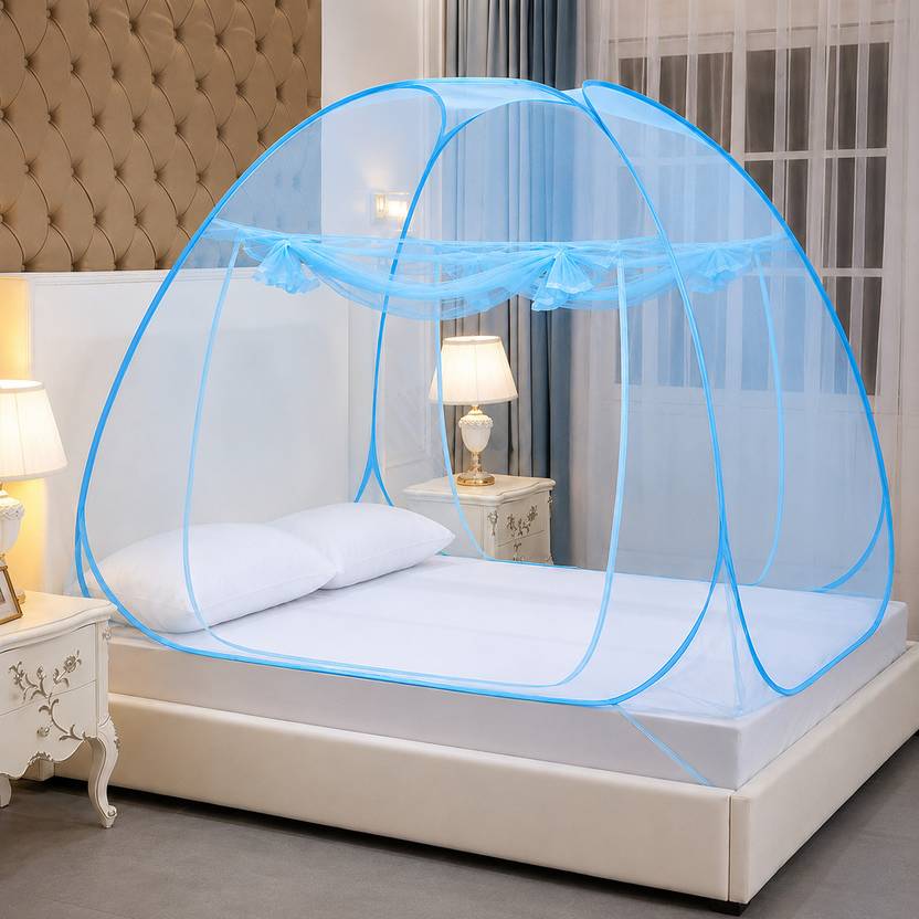Amprar 100% Polyester Folding Zipper Portable Tent Camping Mosquito Net Polyester Adults Mosquito Net