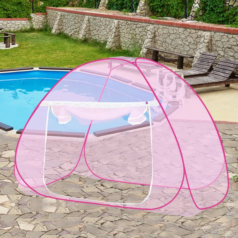 BERGOJEWELS Foldable Polyester Multi Color Washable Single Bed Mosquito Net Polyester Washable Adults Mosquito Net