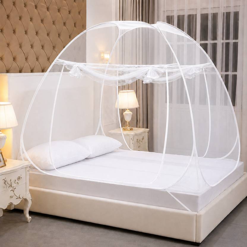 Amprar 100% Polyester Folding Zipper Portable Tent Camping Mosquito Net Polyester Adults Mosquito Net