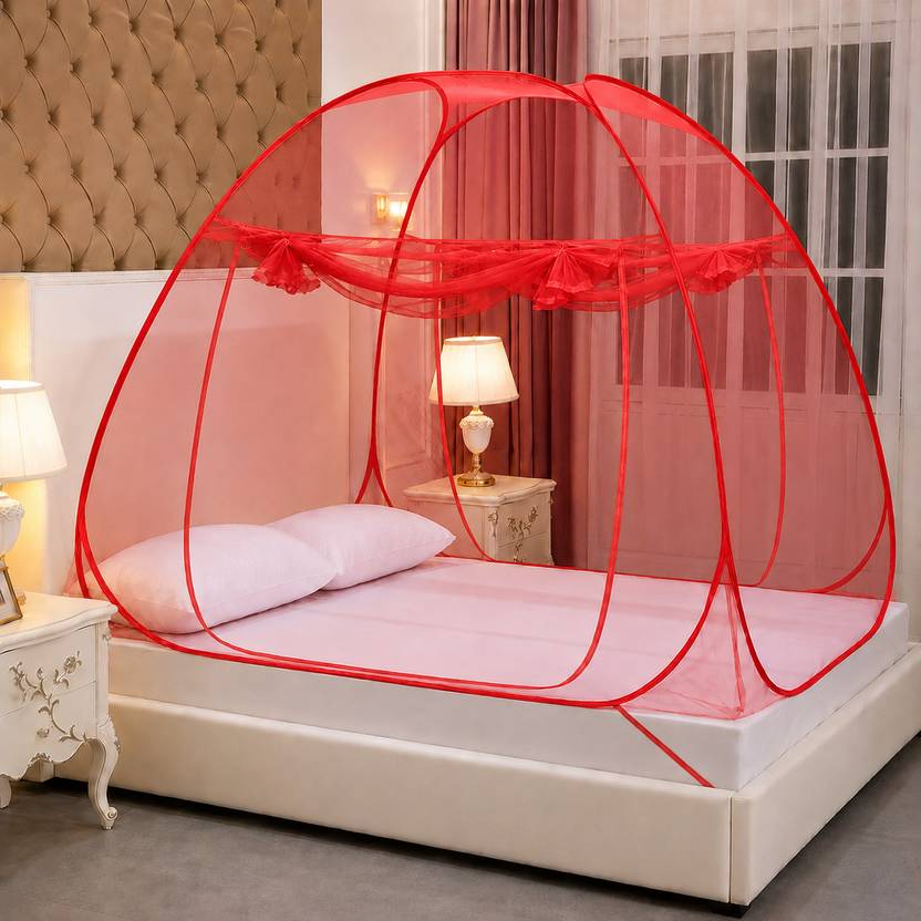 Amprar 100% Polyester Folding Zipper Portable Tent Camping Mosquito Net Polyester Adults Mosquito Net