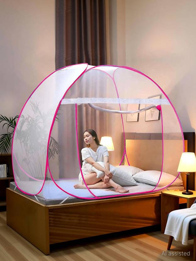 ANIRUDHA Polyester Double Bed Mosquito Net Polyester Washable Adults Mosquito Net