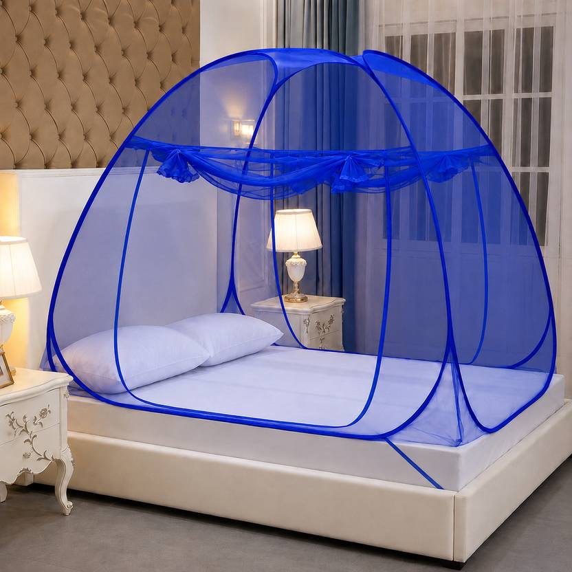 Amprar 100% Polyester Folding Zipper Portable Tent Camping Mosquito Net Polyester Adults Mosquito Net