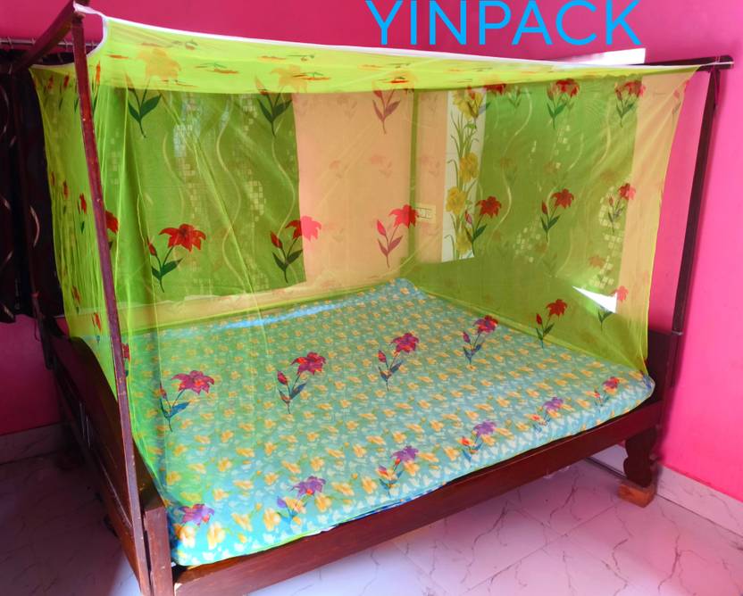 YINenterprises Print_ mosquito net and Super quality mosquito net for me Fibre Washable Adults Mosquito Net