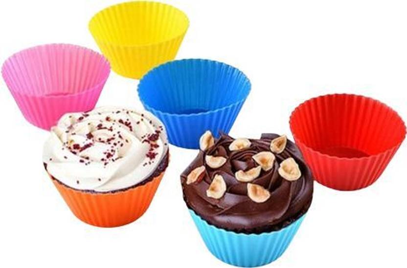 DeoDap Silicone Cake Mould 6Pcs cupcake mould