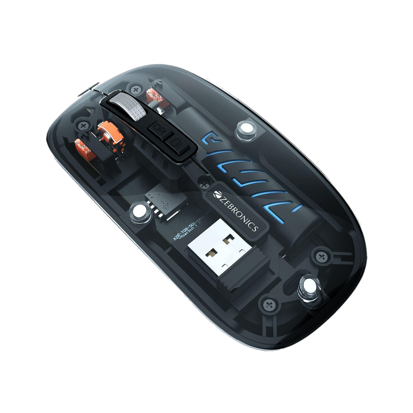 ZEBRONICS Glassy 10 Ambidextrous Optical Mouse