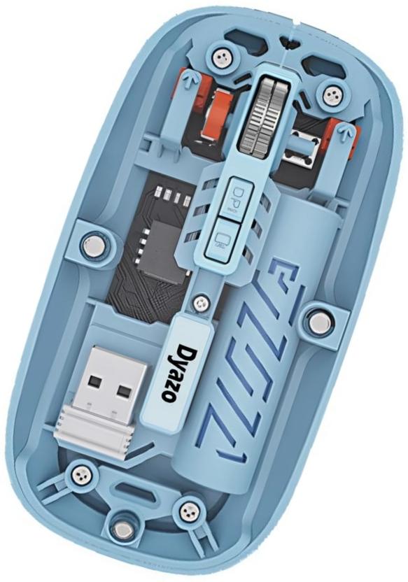 Dyazo Plus Transparent Wireless Mouse | Adjustable DPI