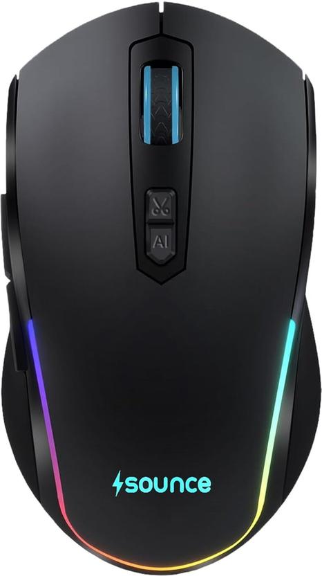 Sounce LogicOne | SNC-WRLSMUS-RGBBLK Ergonomic Optical