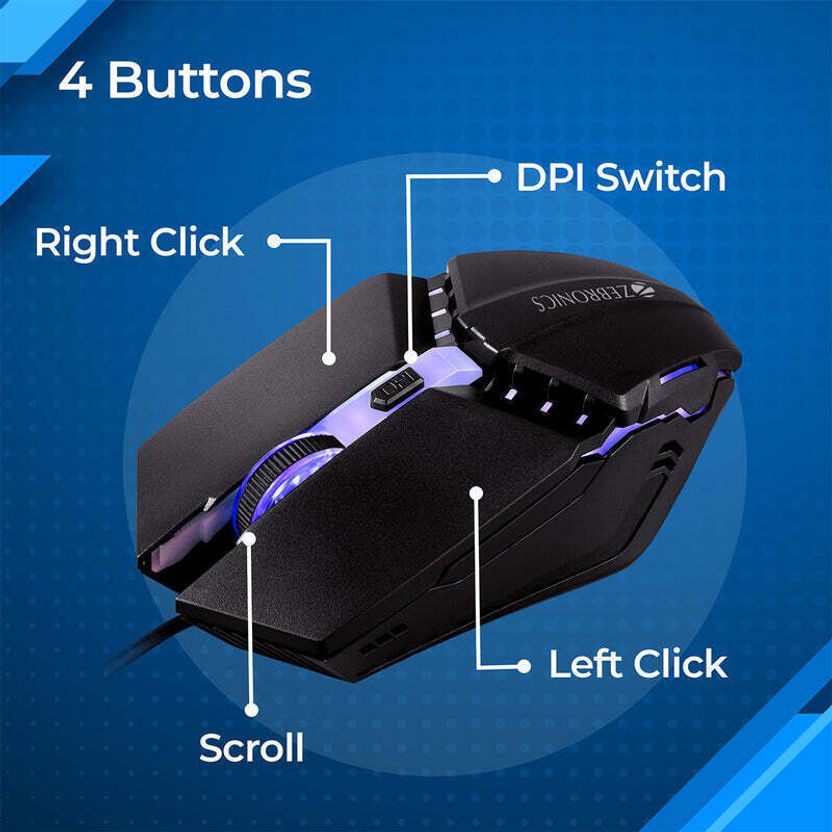 ZEBRONICS Zeb Phero Wired Optical Gaming Mouse - Image 2