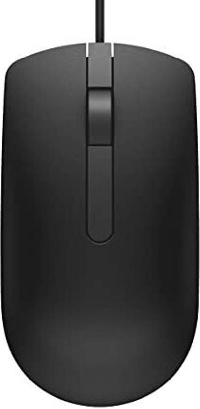 DELL MS116 USB Optical Mouse (Black) Wired Ambidextrous Optical Mouse ...