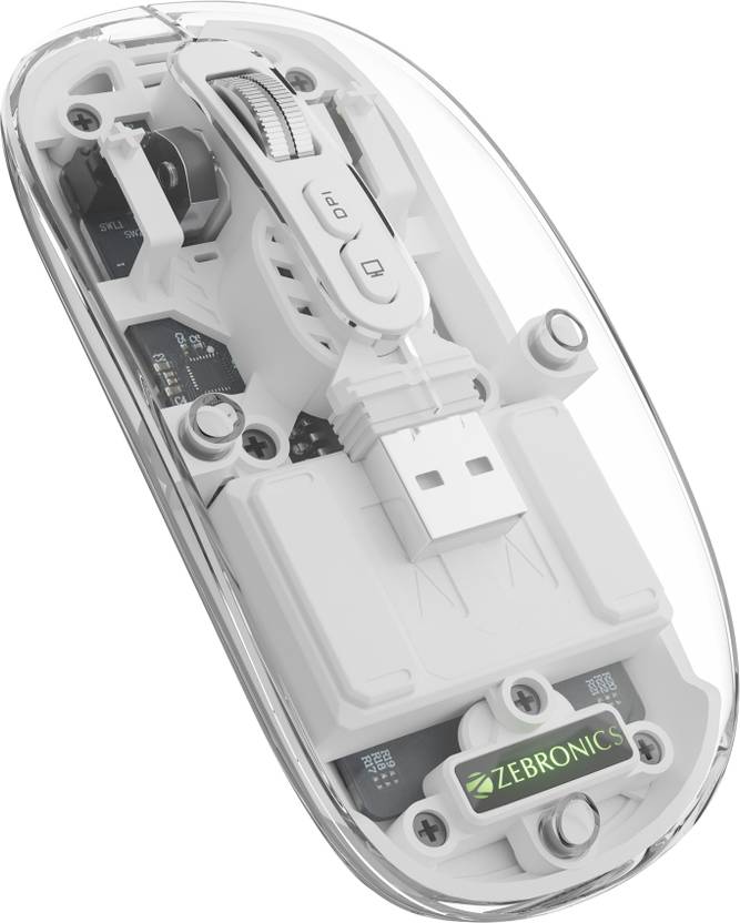 ZEBRONICS Sheer Wireless Ambidextrous Optical Mouse Rechargeable ...