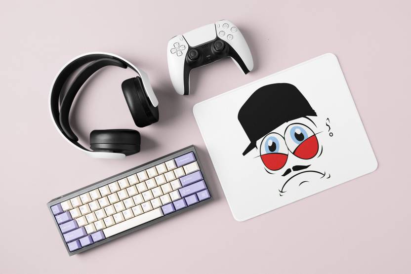 REVAMAN Charlie Chaplin Emoji emoji theme printed white mousepads(20cm