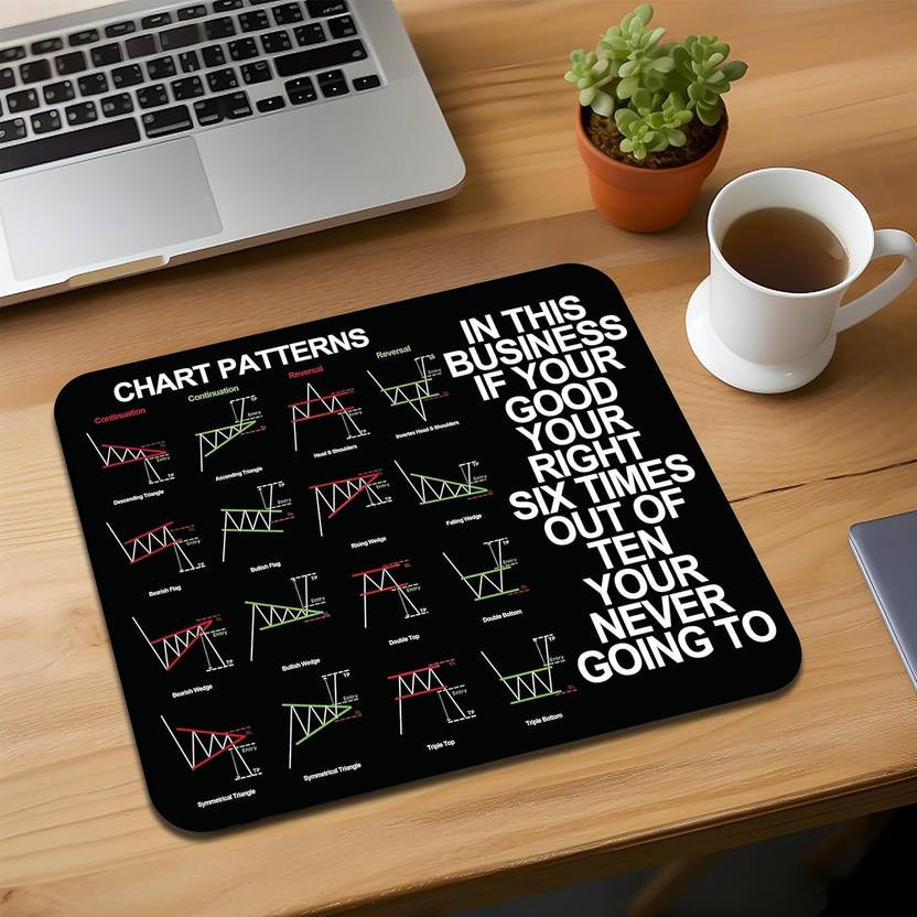 YAPCO BHARAT Candlestick Chart Patterns Mouse Pad with AntiSlip Rubber