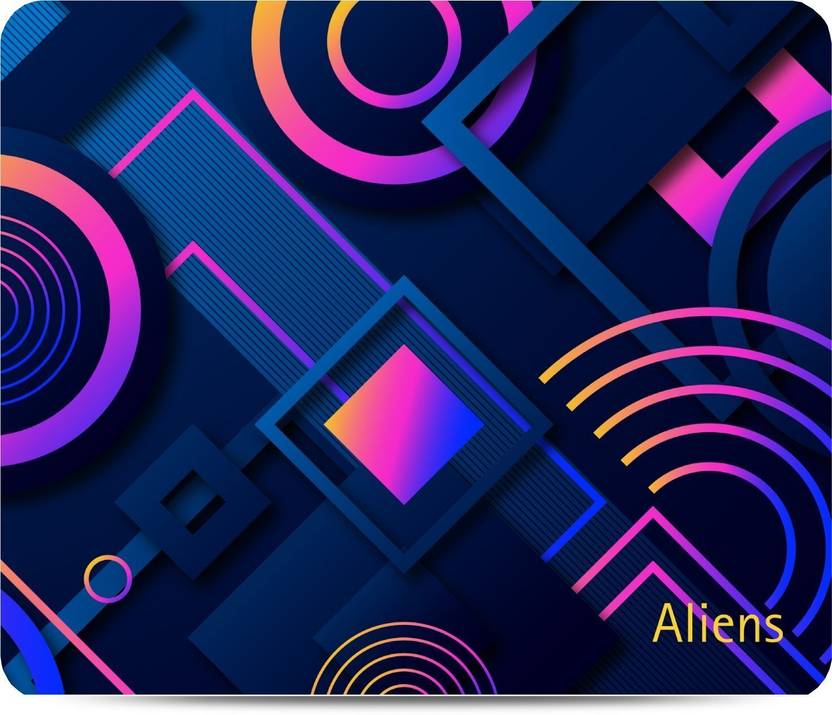 Aliens Gaming Mouse Pad, Precision, Non-Slip Rubber Base,Smooth Cloth Surface,Geometric Non Slip Base Mousepad