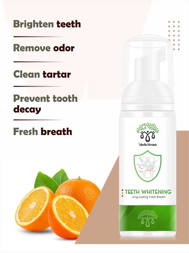 vedic times 365 Day Teeth Whitening Mousse Foam To Deeply Cleaning Gums