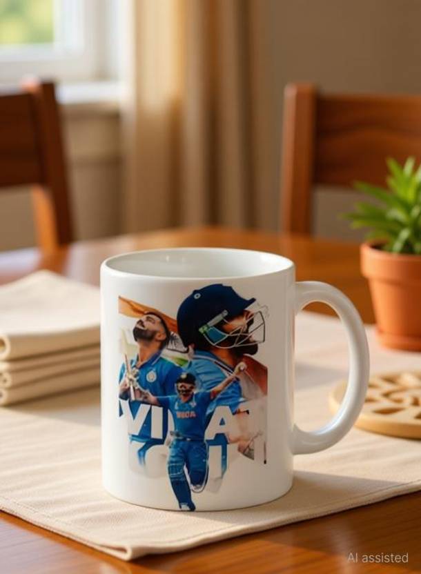 AVISTRA Virat Kohli Ceramic Coffee pack of 1 Ceramic Coffee Mug