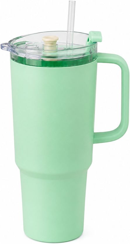 RANIC Large Capacity Water Tumbler with Handle & Straw - Image 6