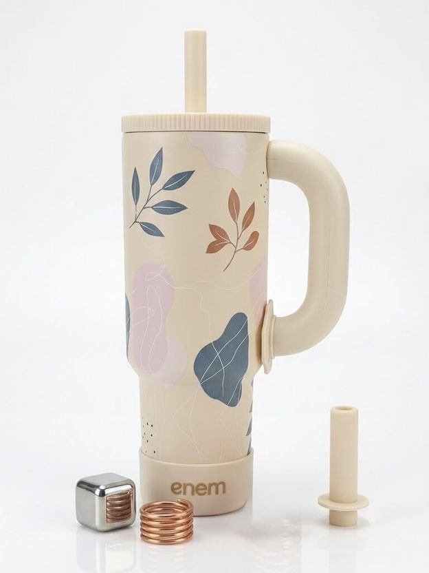 RANIC Large Capacity Water Tumbler with Handle & Straw - Image 9