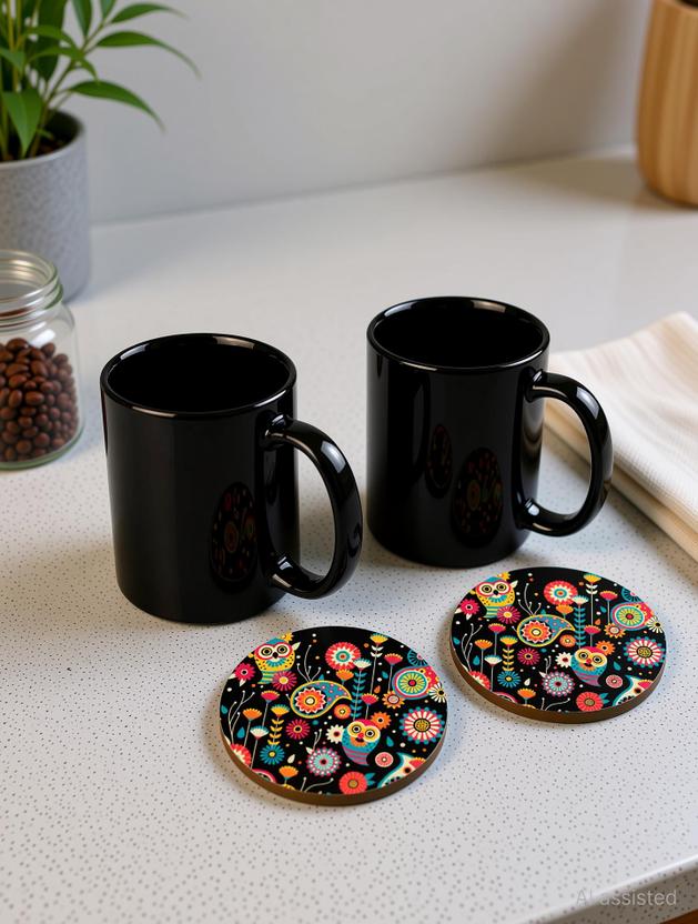 ZORI Black Ceramic Coffees for Daily Use Microwave