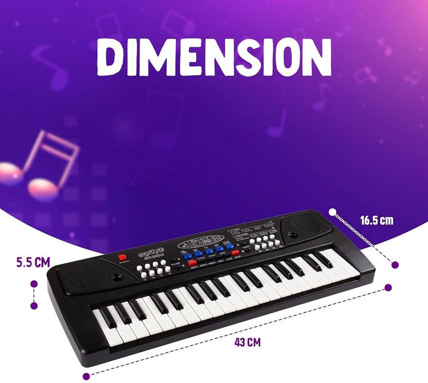Nilesawar A128 Piano Keyboard with Recording, Mic & Mobile Charge - Image 4