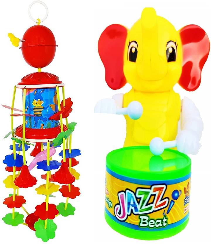Music Note Rattle Toy PRV TOYS Battery Musical Jhoomer Sound Toy Jhoomer with Drummer Rattle ...