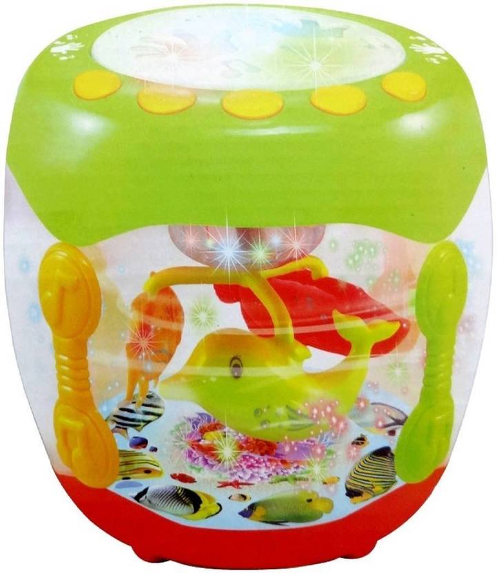 KTRS Music Flash Battery Operated Drum Rotating Lamp Light Musical ...