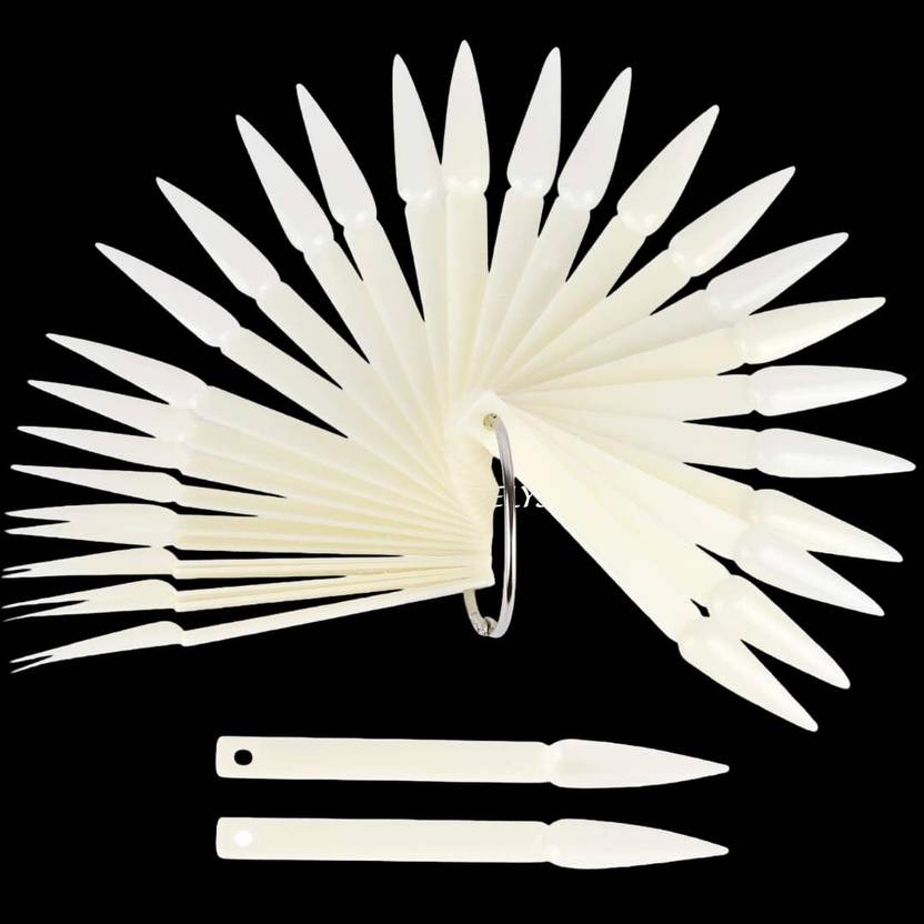 COLOR BEE Nail Sample Swatch Sticks, Pointed Tip Stiletto Nail Art Polish Display Sticks