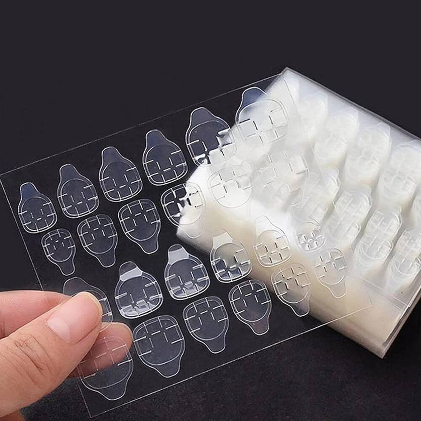 Cosluxe Double-side Glue Nail Sticker Adhesive Flexible Fake Nail Tips 1 Sheet 24pcs