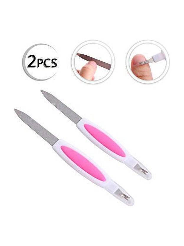 Akki Traders 2 in 1 Manicure Pedicure Nail File Tool Cuticle Trimmer Cutter Remover for Women