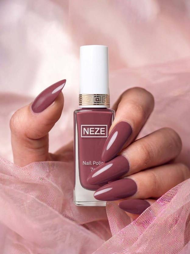 neze Quick-dry, Long Lasting, Premium quality Nail polish Mauve dark pink Mauve