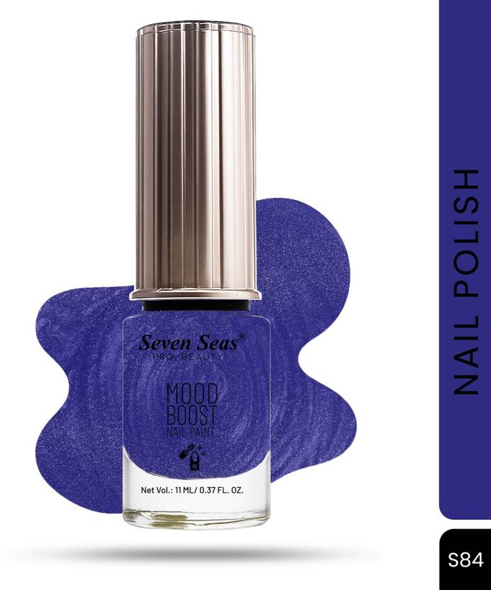 Seven Seas Mood Boost Nail Paint | Quick Dry | Gives High Shine Chip Resistant Nail Polish blue