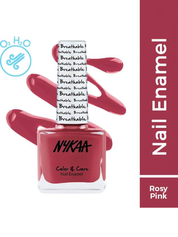 NYKAA Breathable Nail Enamel - Rosy Future - 322 pink