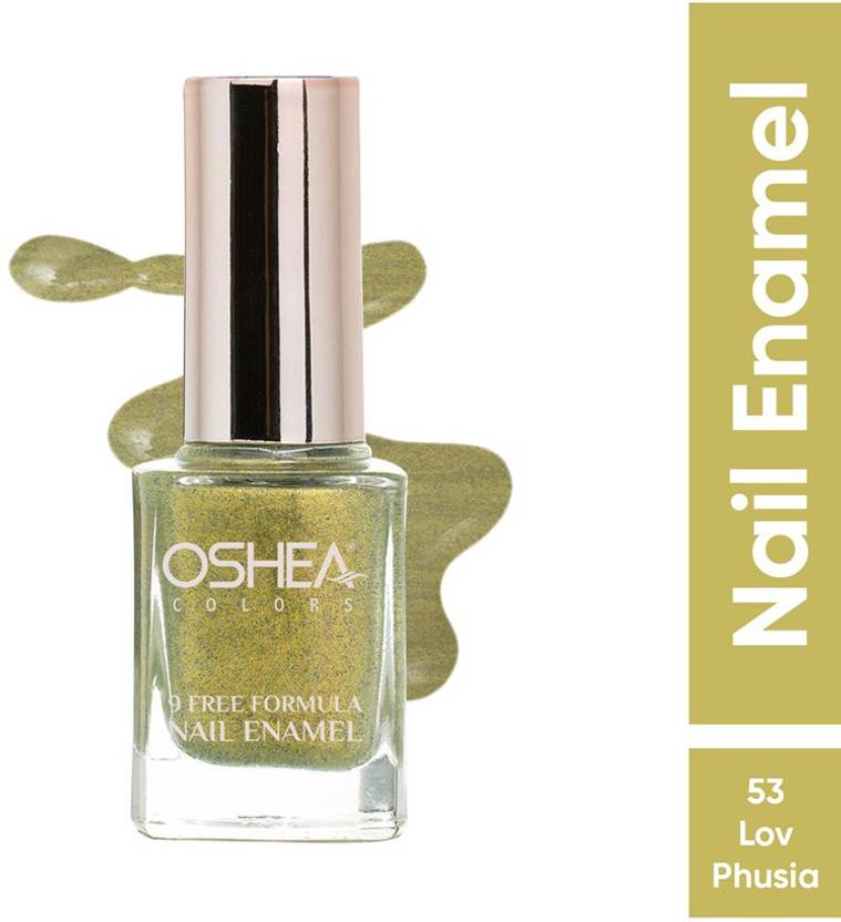 OSHEA Nail Enamel Vibrant & Long Lasting Nail Polish - 53 Lov Phusia Glitter Green