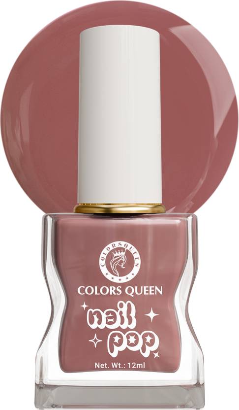 COLORS QUEEN Nail Pop Nail Polish Glossy Gel Finish, Non Sticky, Long Lasting & Quick Drying Rosewood Pink