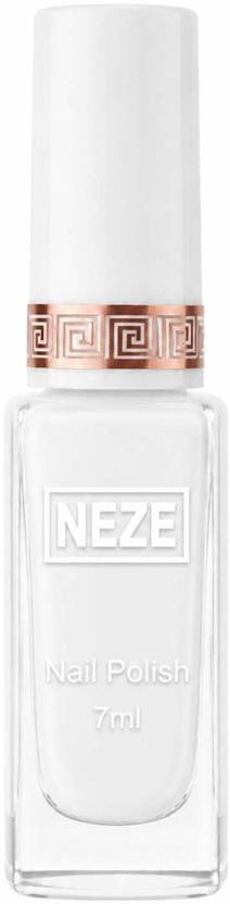 neze Nail Polish 7ml Long Lasting Quick Dry Glossy Nail Color Shade -White White
