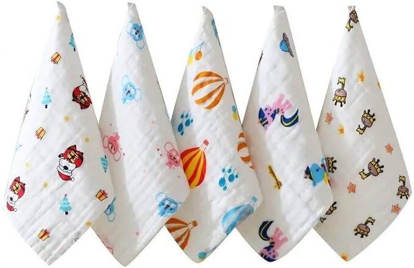 Babking Soft Muslin Shark 100% Organic Bamboo Cotton Bath face New Born Baby Extra Soft White Cloth Napkins