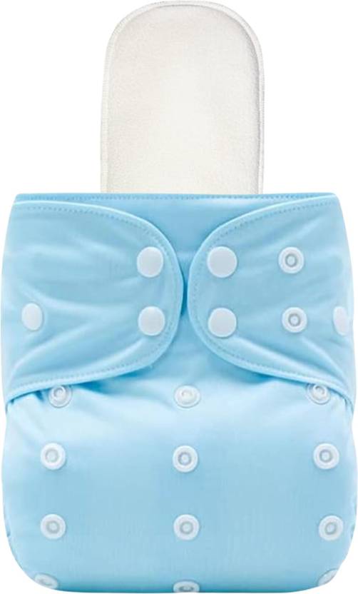 AEREX Reusable & Washable Baby Cotton 1 Cloth Diaper Nappies With White Insert Pad