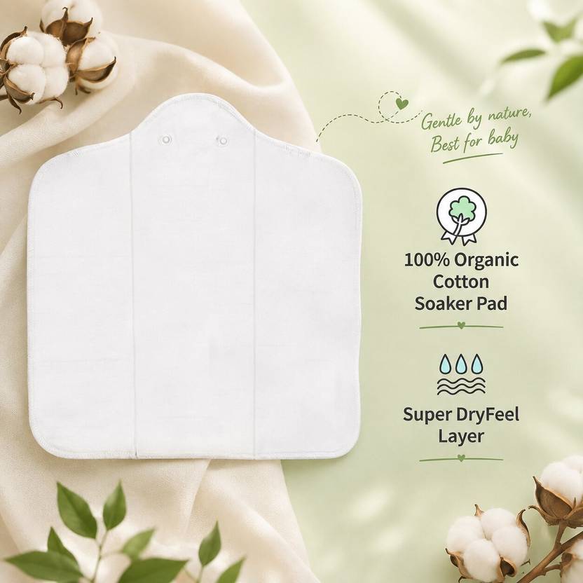 Superbottoms Dry Feel Magic Pad for UNO Cloth Diaper|Stay Dry, Reusable, Cotton Insert/Soaker