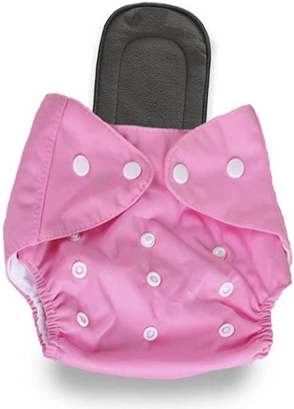 BabePanda 100% Snap Buttoned Cloth Diapers [diaper pink with black insert]