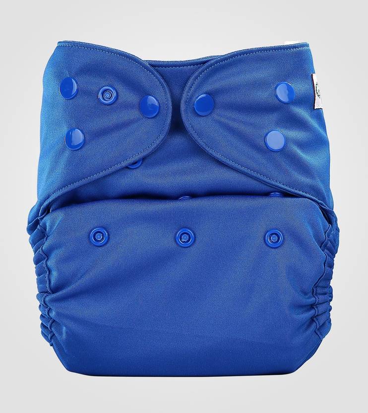 bumberry Adjustable Deep Blue Reusable Cloth Diaper Cover Without Inserts For Babies (3-36 Months)