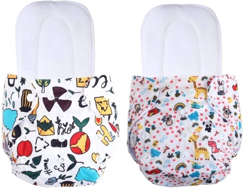 ByLoe Free Size Reusable Cloth Diaper With 2 Dry Feel Absorbent Soaker Pad (3M-3Y)